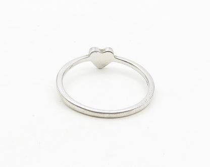 925 Sterling Silver  Shiny Puppy Paw Love Heart Band Ring Sz 7  RG18937