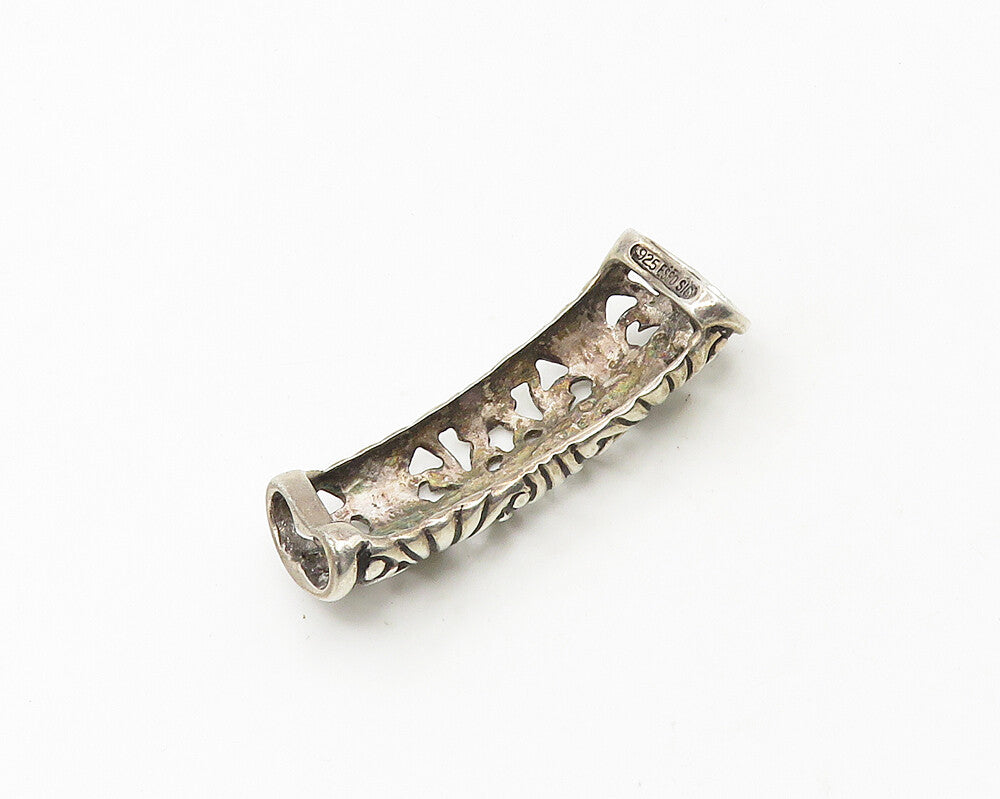 ESPO SIG 925 Sterling Silver  Vintage Open Swirl Design Slide Pendant  PT14781
