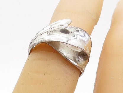925 Sterling Silver  Vintage Shiny Concave Dome Design Band Ring Sz 5  RG4244