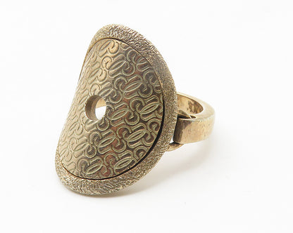GUESS ITALY 925 Sterling Silver  Shiny Monogram Logo Band Ring Sz 6.5  RG11508