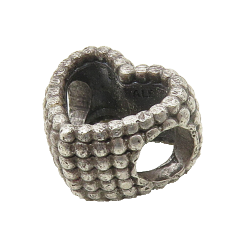 PANDORA 925 Sterling Silver  Vintage Love Heart Slide Pendant  PT14457