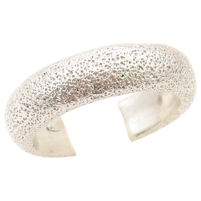 925 Sterling Silver Vintage Ring Modernist Textured Dome Band  Sz 7  RG36904