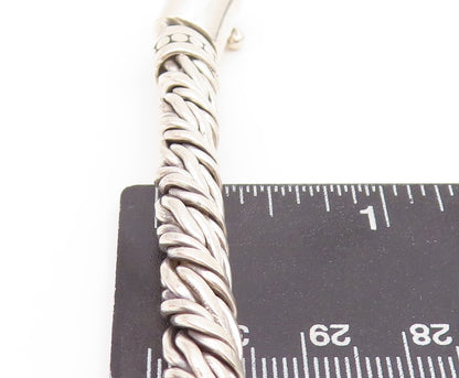 925 Sterling Silver Vintage Bracelet SAMUEL BENHAM Brutalist Braded BT10997