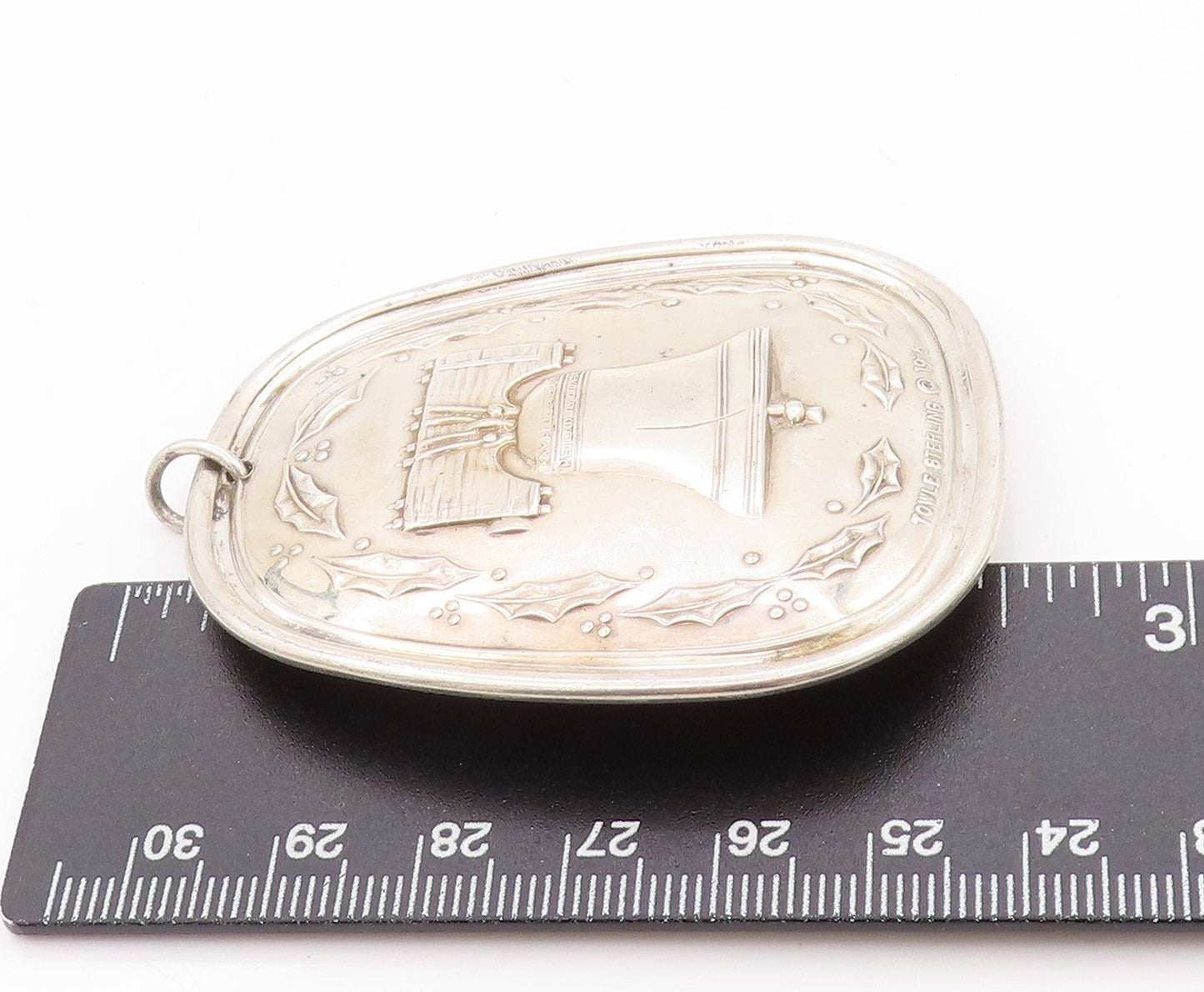 925 Sterling Silver Vintage Pendant TOWLE 1976 Antique Floral Bell  PT24646