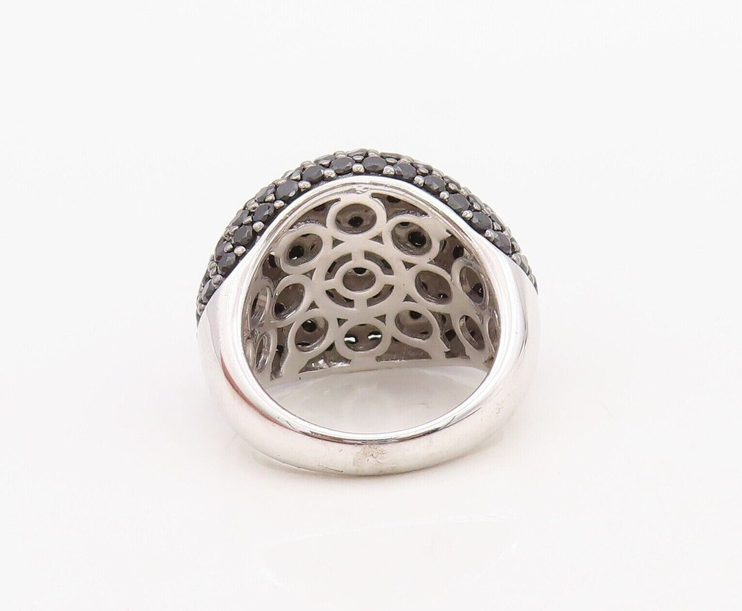 925 Sterling Silver Vintage Ring Minimalist Domed Spinel Inlay  Sz 7  RG30041