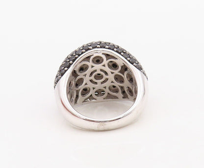 925 Sterling Silver Vintage Ring Minimalist Domed Spinel Inlay  Sz 7  RG30041