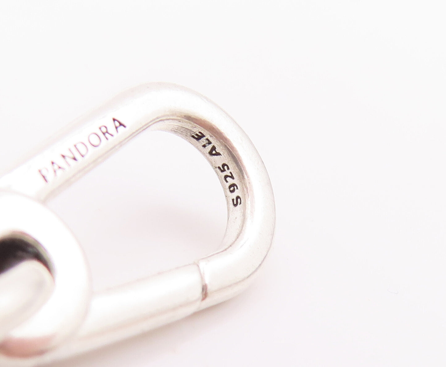 925 Sterling Silver Vintage Bracelet PANDORA Cutout Oval Rings Linked  BT10439