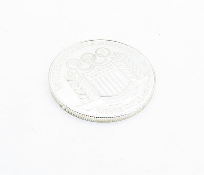 925 Sterling Silver  Vintage Shiny United States Dollar Coin Medallion  TR1209
