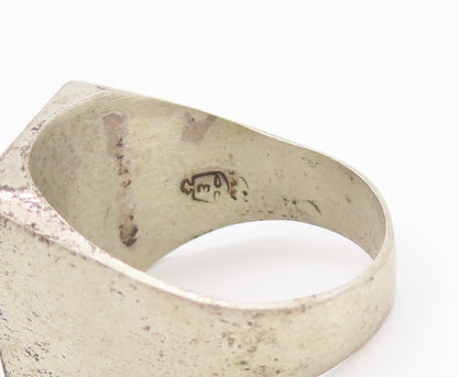 925 Sterling Silver Vintage Ring Crushed Turquoise Flying Bird  Sz 9  RG33282