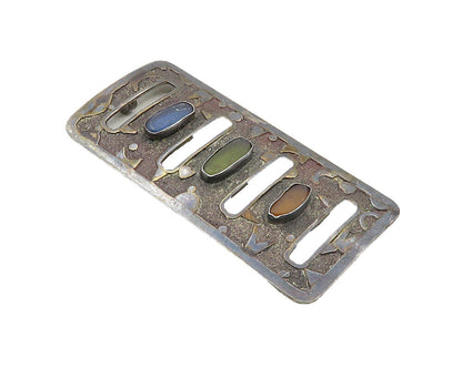 ISRAEL 925 Silver  Vintage Handmade Topaz Peridot & Citrine Pendant  PT6657