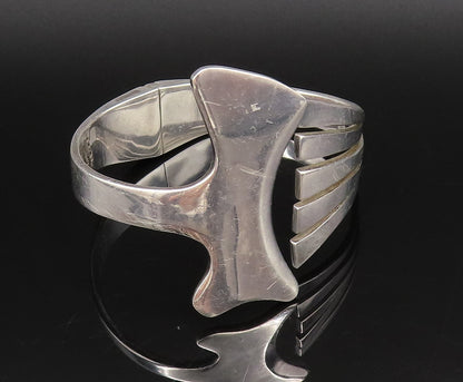 ALICIA MEXICO 925 Silver  Vintage Polished Double Tail Cuff Bracelet  BT9684