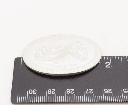 925 Sterling Silver Vintage Coin Victorian Marriage Blessing Solid Coin TR3689