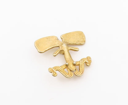925 Sterling Silver Vintage Brooch Pin MMA Gold Plated Chiriquí Frog   BP12599