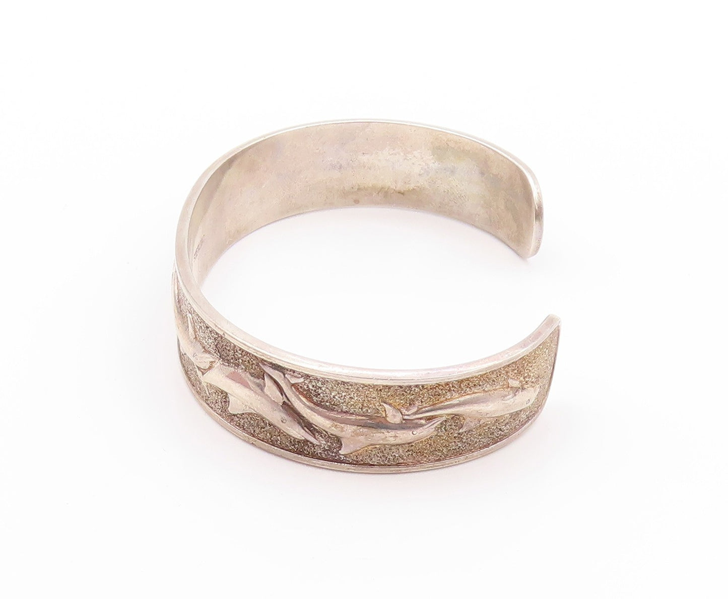 925 Sterling Silver Vintage Bracelet KABANA Swimming Delphine Family  BT11192