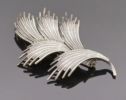 DANECRAFT 925 Sterling Silver Vintage Plant Leaves Motif Brooch Pin BP10178