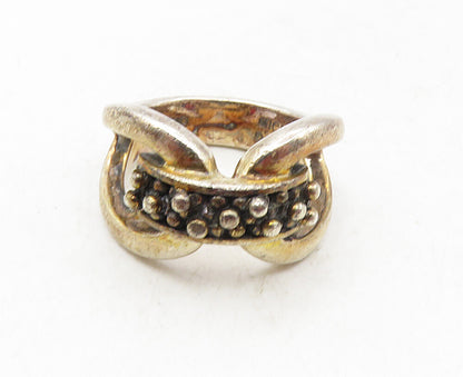 MICHAEL DAWKINS 925 Sterling Silver  Vintage Open Design Band Ring Sz 5 RG9535