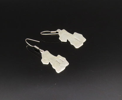 MEXICO 925 Silver  Vintage Engraved Disney 101 Dalmatian Dog Earrings  EG12100