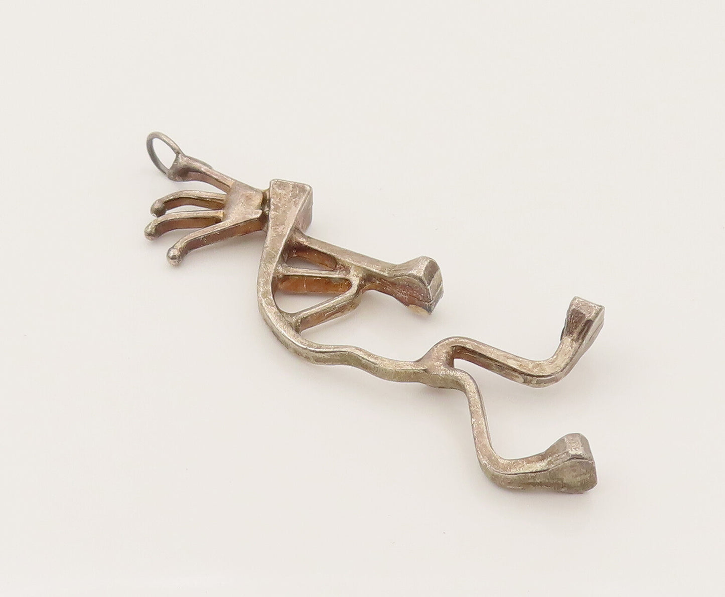925 Sterling Silver  Vintage Kokopelli Dancer Outline Pendant  PT21942