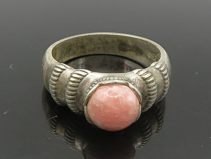 CAROLYN POLLACK 925 Sterling Silver Vintage Rhodochrosite Band Ring Sz 9 RG24013