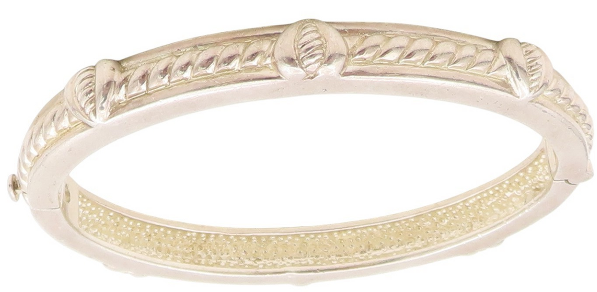 925 Sterling Silver Vintage Bracelet JUDITH RIPKA Love Heart Bangle   BT11580