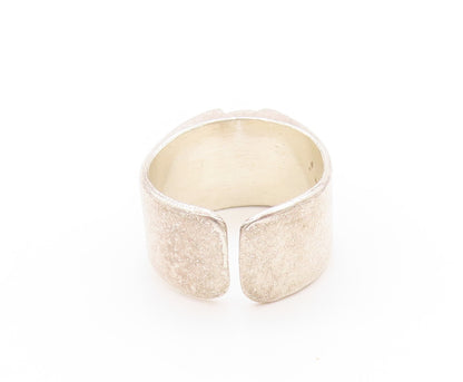 925 Sterling Silver Vintage Ring LAPPONIA Brutalist Carved  Sz 6.5  RG32779