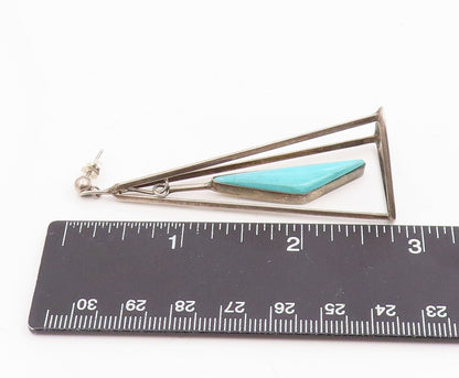 925 Sterling Silver Vintage Earrings NAVAJO Turquoise Single Pieces  EG14302