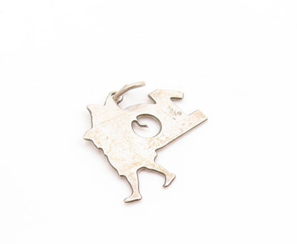 925 Sterling Silver Vintage Pendant Dark Tone Cutout Irish Symbol   PT23823