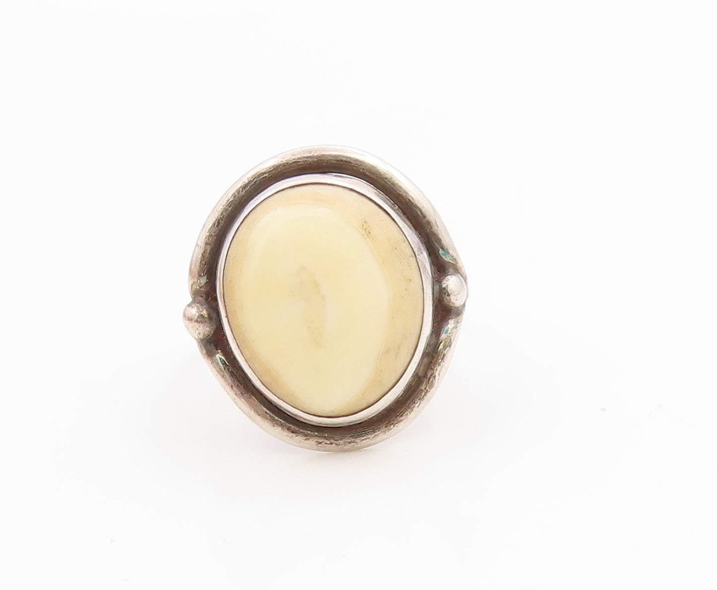 925 Sterling Silver Vintage Ring BISBEE BOB NAVAJO Gemstone  Sz 8.5  RG35975