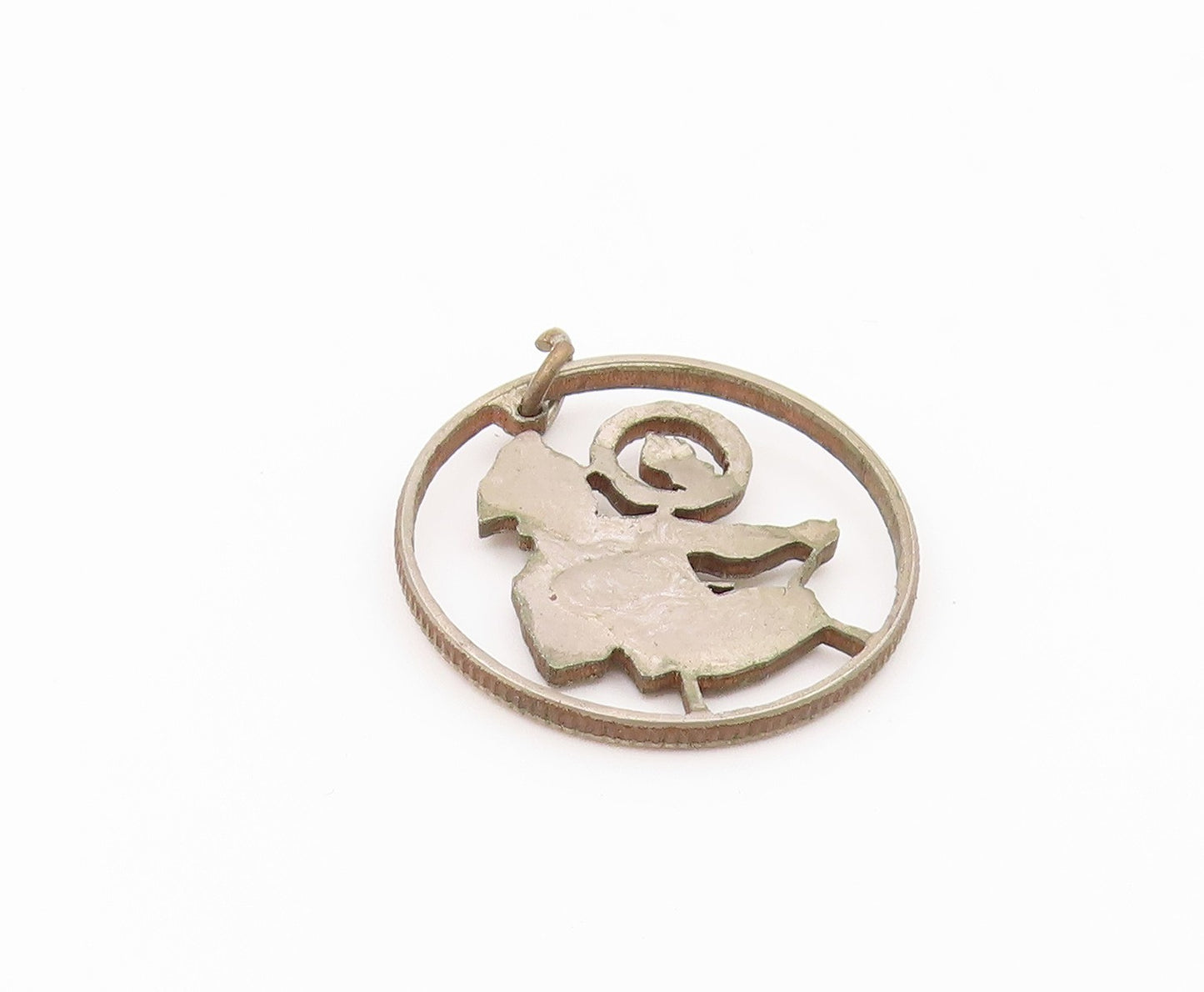 925 Sterling Silver  Vintage Man Playing Drum Dark Tone Pendant  PT17144