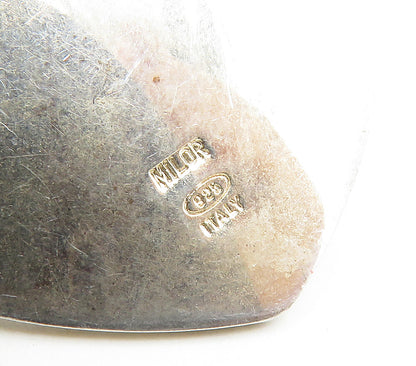 925 Sterling Silver  Vintage Shiny Textured Love Heart Drop Pendant  PT12260
