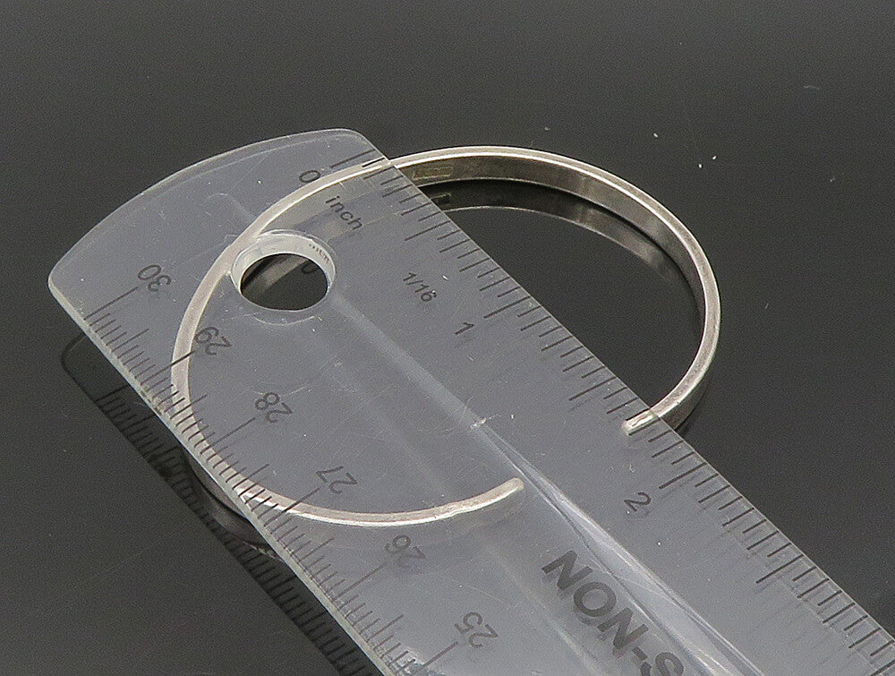 925 Sterling Silver  Vintage Minimalist Engraved Friend Cuff Bracelet  BT9414