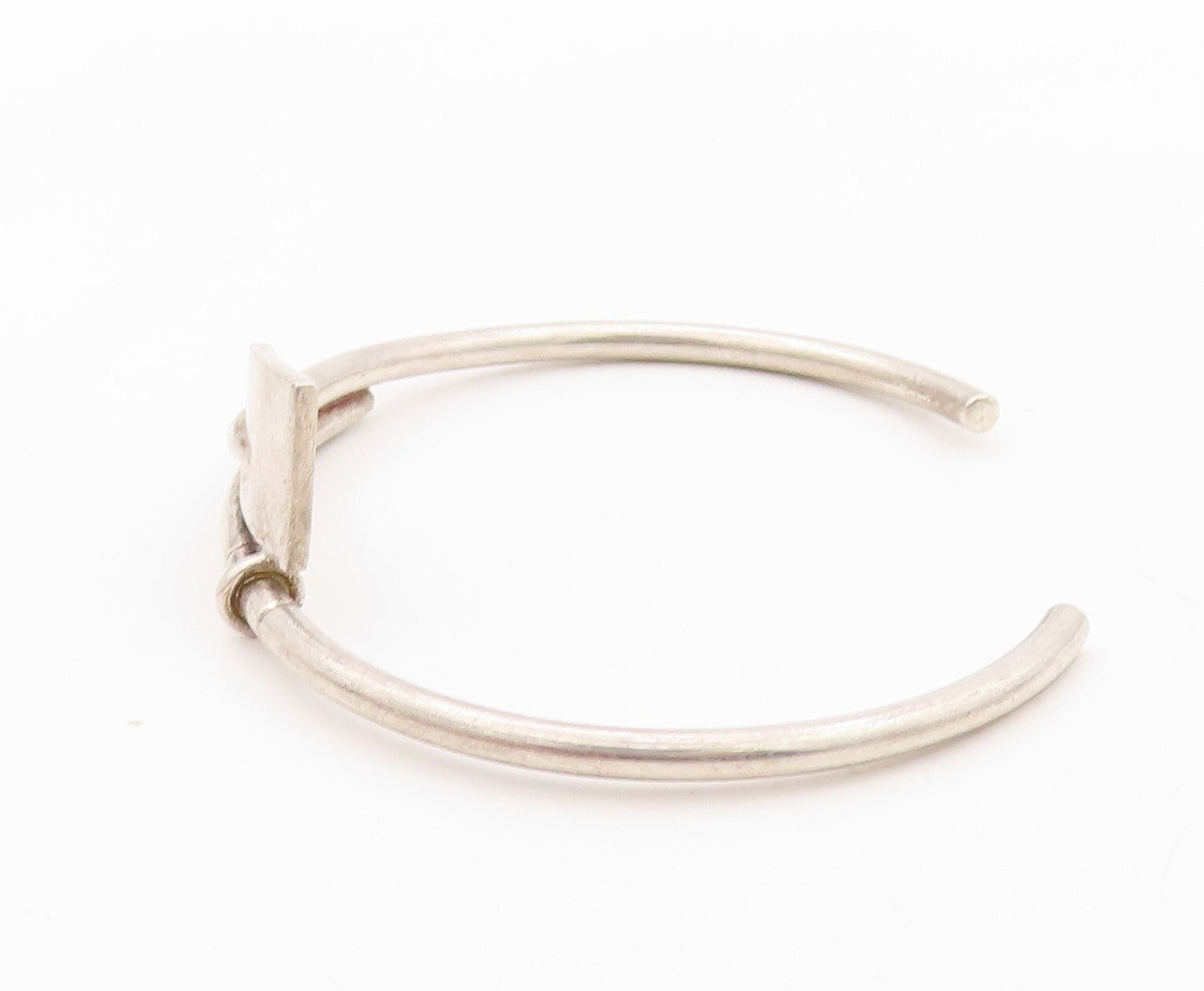 925 Sterling Silver Vintage Bracelet Solid Gardening Tool Cutout Cuff  BT10786