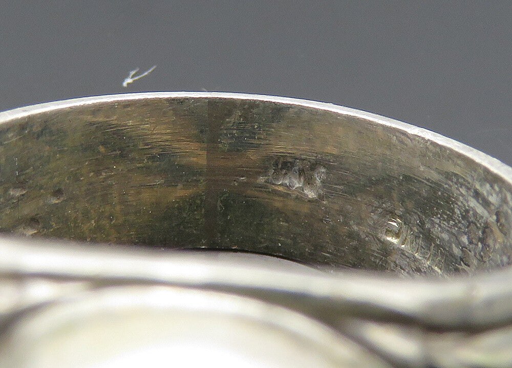 925 Sterling Silver  Vintage Black Onyx Swirl Cocktail Ring Sz 7  RG20062