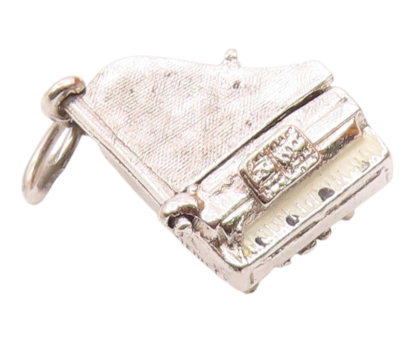 925 Sterling Silver  Vintage Shiny Petite Grand Piano Pendant (OPENS)  PT16411