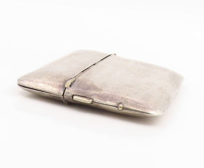 925 Sterling Silver Vintage Card Case Modernist Engraved Pattern Wallet  TR4250