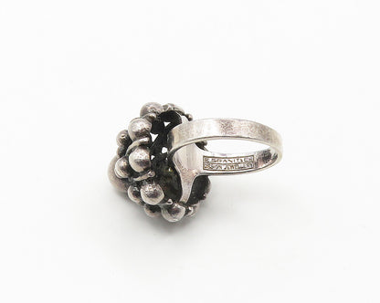 ERIK GRANIT FINLAND 925 Silver  Vintage Bubble Dome Band Ring Sz 6.5  RG18341