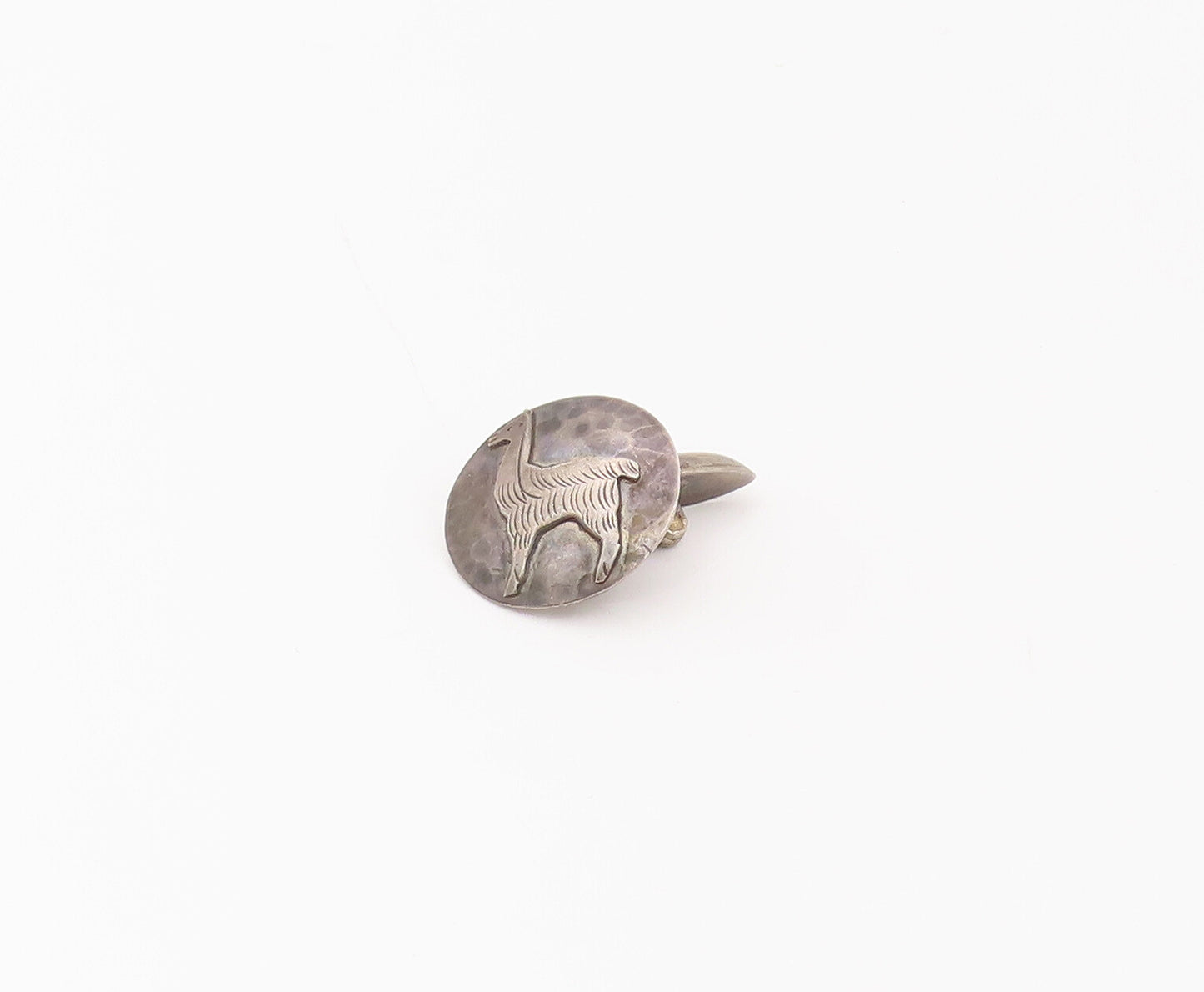 925 Sterling Silver Vintage Round Carved Happy Sheep Cuff Links TR3473
