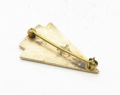BS 925 Silver  Vintage Enamel Englewood Hospital Volunteer Brooch Pin  BP4029