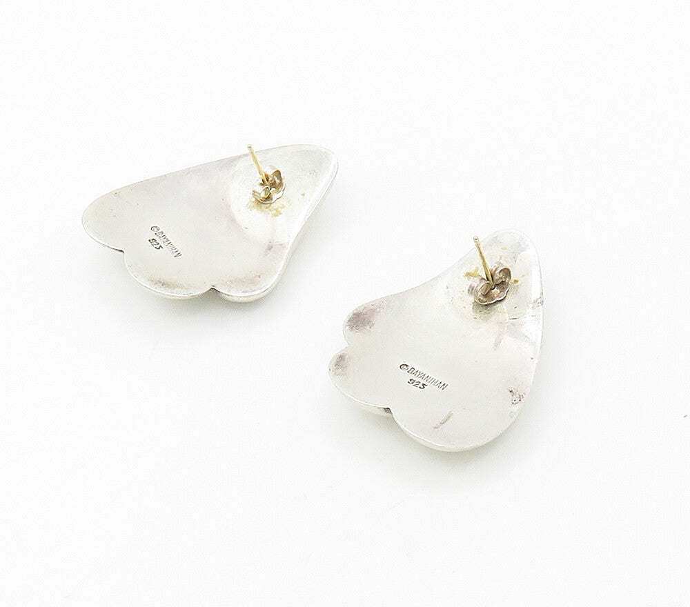 BAYANIHAN 925 Silver & 14K GOLD  Vintage Shiny Fluted Drop Earrings  EG8750