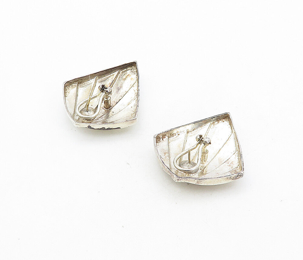 CHARLES KRYPELL 925 Silver & 14K GOLD  Vintage Modernist Drop Earrings  EG4339