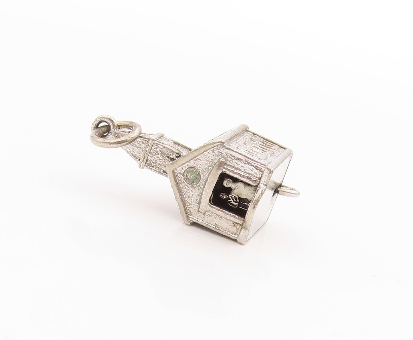 925 Sterling Silver Vintage Pendant 3D Wedding Couple House (MOVES) PT24674