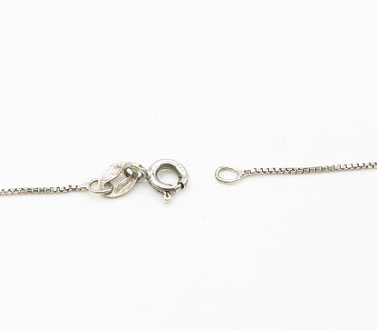 925 Sterling Silver  Topaz Eye Motif Cobblestone Detail Chain Necklace  NE2459