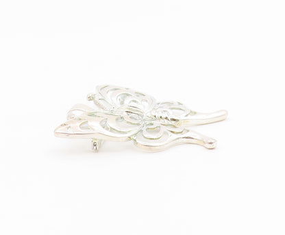 ROSS SIMON 925 Sterling Silver  Shiny Butterfly Cutout Brooch Pin  BP5366