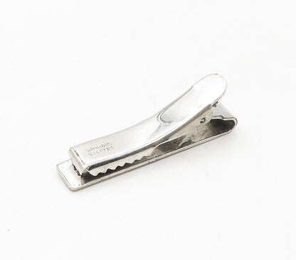 SIMMONS 925 Sterling Silver  Vintage Shiny 2 Tone Royal Crown Tie Clip  TR2307