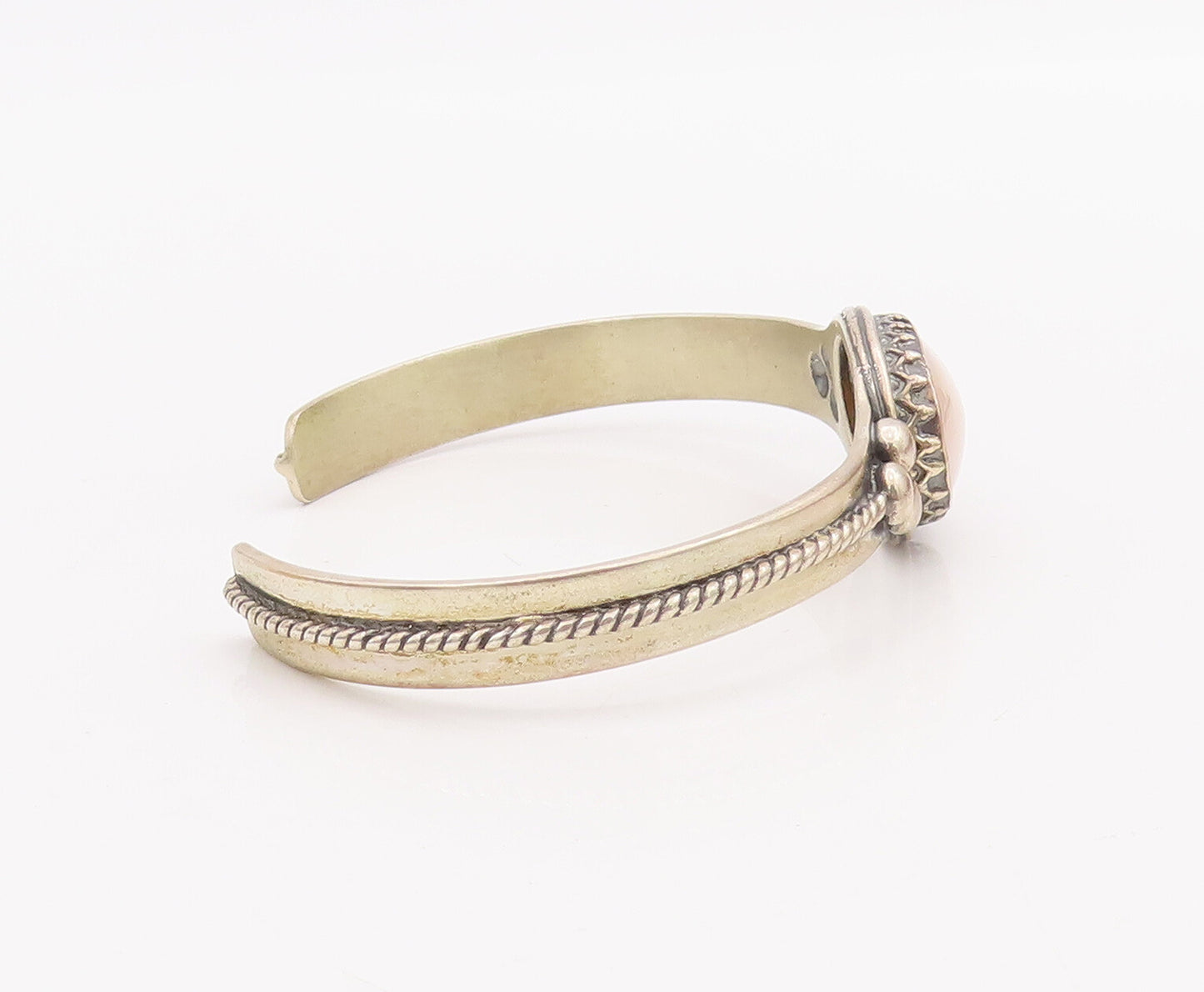 925 Sterling Silver Vintage Bracelet CAROLYN POLLACK Mother Of Pearls   BT10560