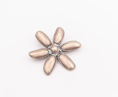 925 Sterling Silver Vintage Pendant Large Cutout Solid Flower  PT23362