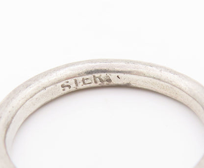 925 Sterling Silver Vintage Ring Minimalist Love Etched Letters  Sz 7 RG27890