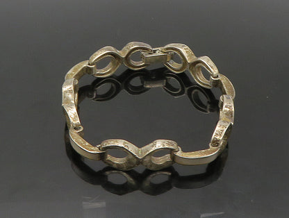 EUROPE 925 Sterling Silver  Vintage Anchor link Hinge Chain Bracelet  BT9312