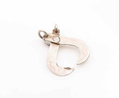 925 Sterling Silver Vintage Smooth Pointed Ends Pendant  PT15976