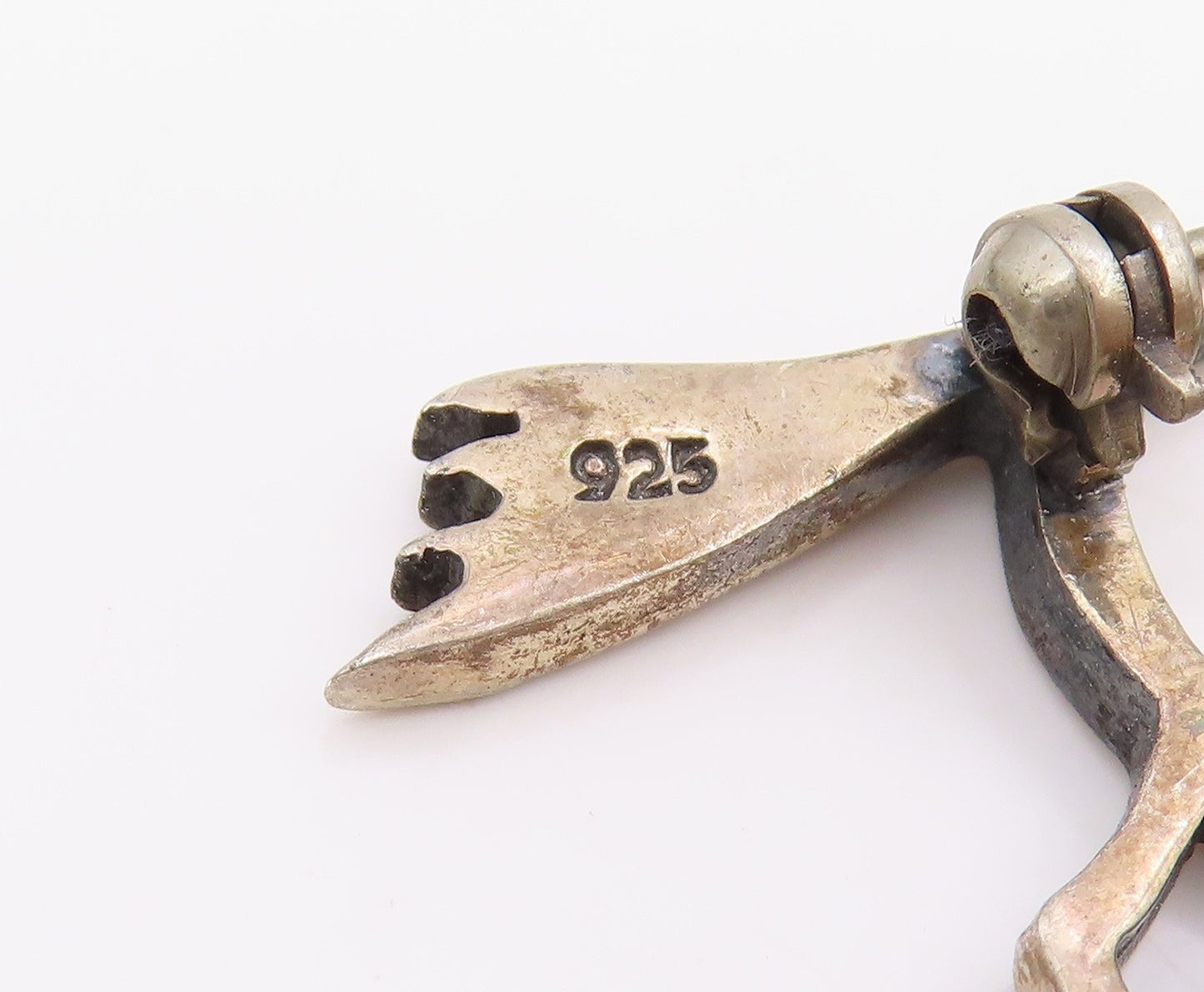 925 Sterling Silver Vintage Brooch Pin Modernist Running Horse Outline  BP12171